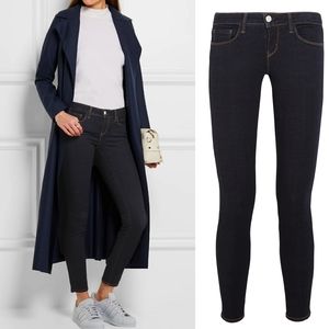 L’AGENCE Chantal Low Rise Skinny Dark Wash Jeans